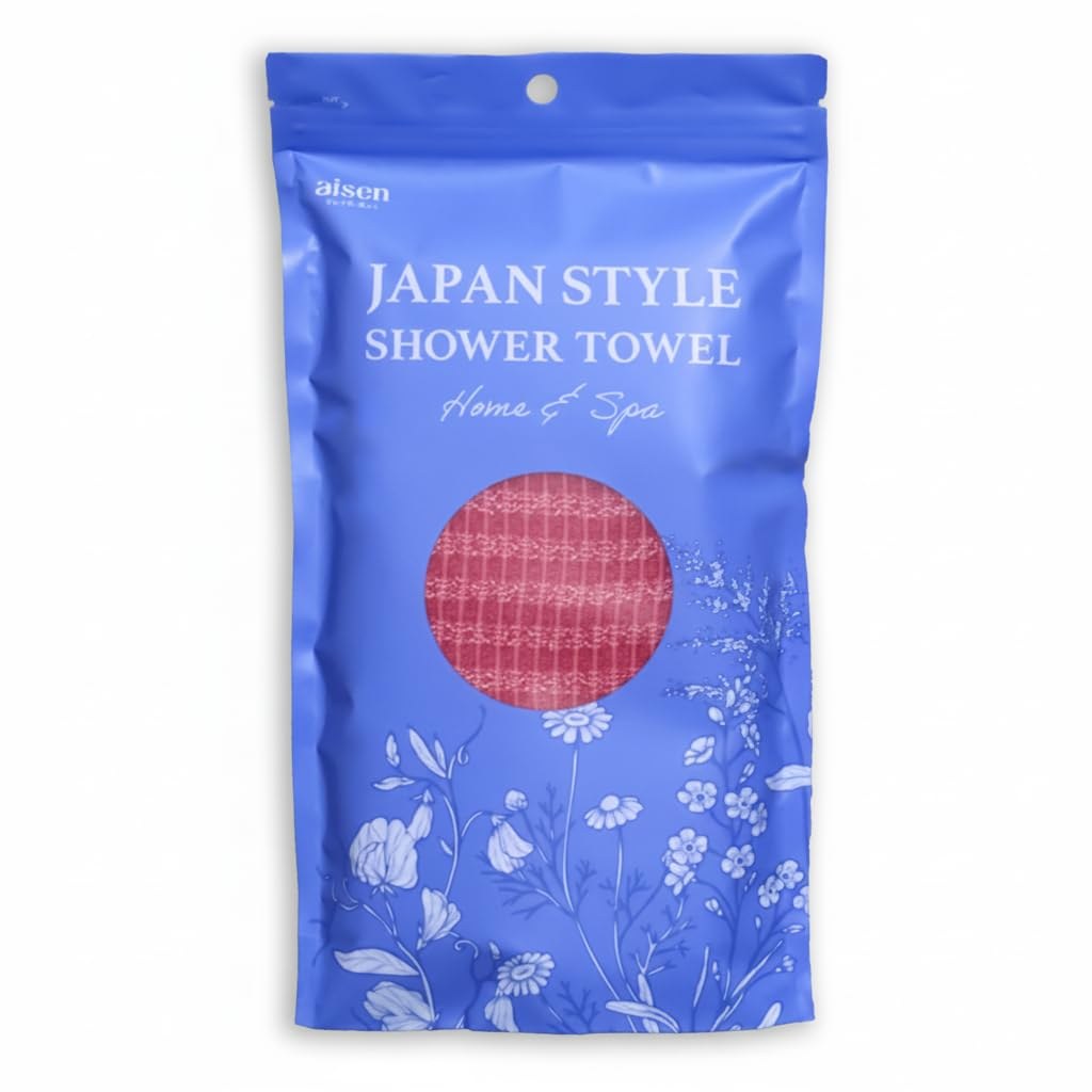 Nylon Exfoliating Towel Red